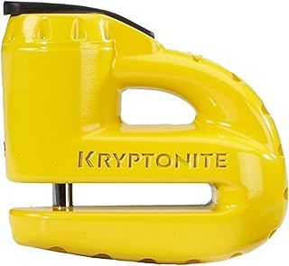 Kryptonite 884 Keeper 5 S2 Motorbike Cycle Disc Lock with Reminder Cable - Yellow