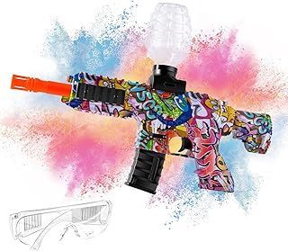 Sendowtek Gel Gun Blaster Toy for Teens Adults 50000 Round Splatter with Goggle Automatic Shooting Toy Gun Battery Powered Electric Blaster for Outdoor Games - Age 14+