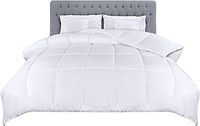 Utopia Bedding Lichtgewicht Zomerdekbed 220x230cm met Hoektabs, Microfiber Zacht Zomerdekbed 200 GSM, Box Stitched Alternative Dekbed (Wit)