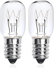 Pack of 2-15W SES/E14 Small Edison Screw Light Bulb, Halogen, Warm White, for Fridge Freezer - Transparent