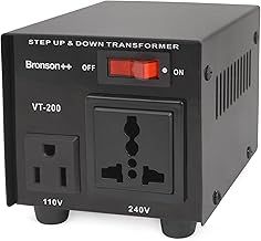 Bronson++ VT 1000 (1000 Watt) 220V to 110V Voltage Converter, use 1000W US devices in Europe - Step Up Down Transformer - 110 USA to 220-240 EU-UK volt outputs