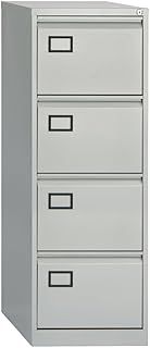 Office Hippo Bisley 4-Drawer Contract Steel Filing Cabinet - Goose Grey