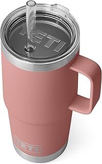YETI Rambler Straw Mug, 25oz (739ml), Sandstone Pink