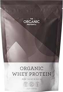The Organic Protein Co. – Chocolate Organic Whey Protein Powder | Additive Free, Undenatured, Bioactive, UPF Free, Emulsifier Free, Primarily Grass Fed, Vegetarian, Gluten Free - 1.2kg