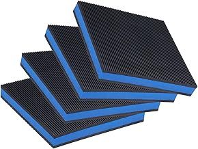PATIKIL Rubber Anti Vibration Pads, 4 Pack 6 x 6 x 7/8 Inch Heavy EVA Center Isolation Mats Air Compressor Rubber Feet for Air Conditioner HVAC Washer and Dry