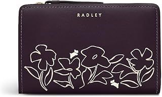 Radley London Linear Bloom Women's Medium Leather Bifold Purse, Imperial