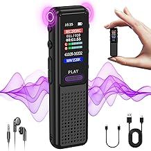 64GB Digital Voice Recorder: HD 1536Kpbs Sound Quality Tape Voice Activated Recorder with Playback & Noise Reduction, Audio Recorder Dictaphone Recording Device for Lecture Meetings Interviews Classes