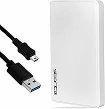 500GB Ultra Slim Portable External Hard Drive 2.5 inch HDD Backup Storage with USB 2.0 High Speed Data Transfer, Hard Disk Compatible with PC, Mac, Window, Linux, Laptop, and Desktop (White)