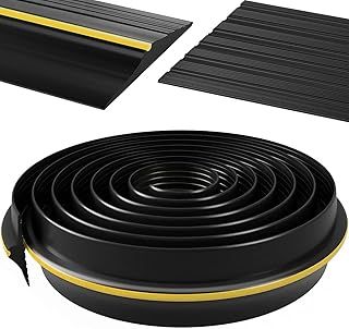 3m/10ft Garage Door Threshold Seal Strip Flexible PVC Rubber DIY Bottom Seal Strip Weather Stripping Deters Insects and Fallen Leaves (100mm*23mm(3M))