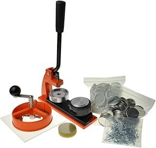 Ebadges 38mm UK Made Professional Metal Badge Maker | Badge Making Kit with 250 Badges | Badge Machine with Circle Cutter | Interchangeable Dies Available | Make Your Own Badges | Button Maker Machine