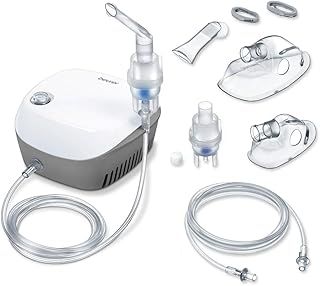 Beurer IH18 Home-Use Nebuliser | Electric Inhaler for nebulising Liquid Medication for colds, Asthma and Respiratory Diseases | Compressed air Technology | for Adults and Children | Medical Device