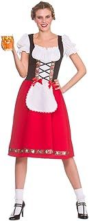 Womens Traditional Bavarian Beer Girl Fancy Dress Costume - Large (UK 18-20)
