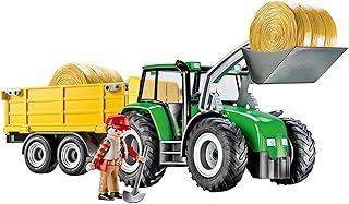 Playmobil 9317 Tractor with Trailer Playset, Multicoloured