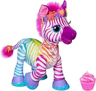 FurReal Zenya My Rainbow Zebra Toy, Interactive Pets Toys for 4 Year Old Girls & Boys & Up