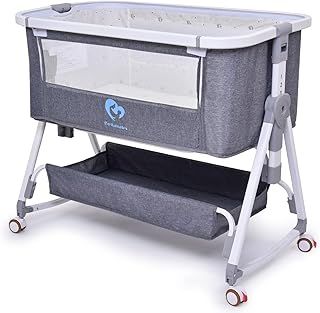Bellababy Baby Bedside Sleeper, Bassinet for Safe Co-Sleeping, Storge Bag, Easy to Assemble, Easy Folding Portable Crib for Newborn/Infants