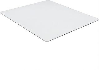 [Tempered Glass] 90cm x 120 cm Glass Chair Mat, Heavy 5mm Thick Premium Tempered Glass Duty Hard Glass Chair Mats for Office Chair on Carpet or Hard Floor with 4 Anti-Slip Pads Easy to Clean Odorless