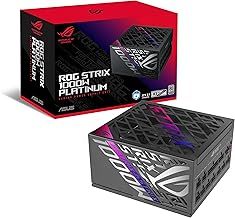 Asus ROG Strix 1000W Platinum PSU, Fully Modular, 80+ Platinum, ATX 3.1, PCIe 5.0, GaN MOSFET, Intelligent Voltage Stabilizer