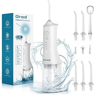 Water Flossers for Teeth Cordless,Professional Electric Flosser Featuring Waterfall Microbubble Technology with DIY Modes,White Waterproof Dental Water Jet Flosser for Oral Cleaning and Braces Care