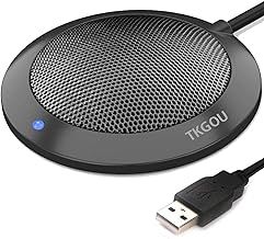 Conference USB Microphone, Computer Desktop Mic with LED Indicator, TKGOU Plug & Play Omnidirectional Condenser PC Laptop Mics for Online Meeting,Class,Skype,Recording,Chatting,Zoom,(Windows/Mac OS X)