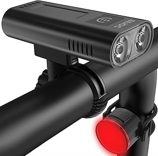 6400mAh Bike Lights Front and Back,USB C Rechargeable Bicycle light Super Bright 2400 Lumen Cycle lights Waterproof Led Bike Headlight and Taillight Set for Road/MTB