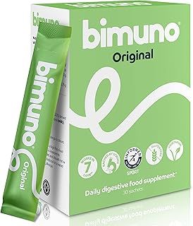 Bimuno Daily Prebiotic for Gut Health | Bacterial Culture Food Supplements | High Fibre Tasteless Soluble Powder | Vegetarian, Halal | Digestive Health | (1 Month Supply)