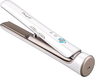 CkeyiN Cordless Hair Straighteners,Travel Wireless Portable USB Rechargeable Straightener,2 in 1 Cordless Hair Straighteners and Curler,PTC Fast Heat Up,USB Charging Travel Flat Iron
