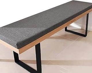 Indoor Bench Cushion Seat Pad 100cm x 40cm 150cm 2/3 seater Furniture Cushion, High Density Memory Foam, Linen Washable, Non-Slip Bench Pad for Shoe Bench Rack, Window, Piano, Dining(Dark gray,120x45x
