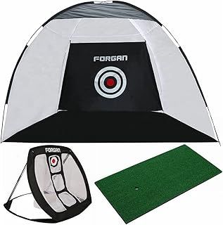 Golf 3-in-1 Practice Centre with 3m/10ft Hitting Net, 80cm Chipping Net and Mat