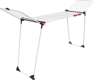 Vileda Infinity Flex Plus Extendable Clothes Airer, Indoor Clothes Drying Rack with upto 30m Drying Space, With Two Additional Sock Hangers, Holds upto 3 Loads of Washing