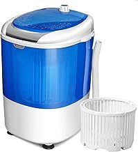 GiantexUK 2-in-1 Mini Washing Machine, Single Tub Washer and Spin Dryer with Timing Function, Portable Laundry Machine for Travel Camping Dormitory and Apartments (Blue + White)
