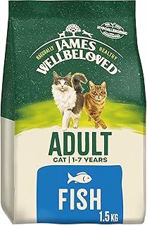 James Wellbeloved Adult Fish 1.5 kg Bag, Hypoallergenic Dry Cat Food