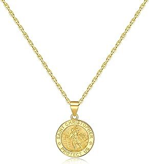 Philip Jones Gold Plated Sterling Silver St Christopher Necklace