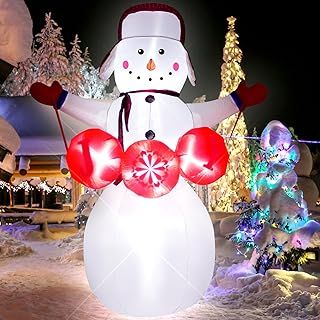 Ycolnaefllr 10Ft/305CM Christmas Inflatable Gift bag for Santa with LED Lights Holiday Patio Decoration, Christmas Indoor Outdoor Decoration