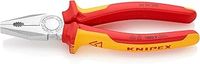 Knipex Combination Pliers chrome-plated, insulated with multi-component grips, VDE-tested 200 mm 03 06 200