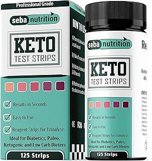 Keto Urine Test Strips - 125 Urinalysis Test Sticks (5 X 25 Aluminium Sachets in a Bottle) - Design for Ketogenic and Low Carb Diets - Best for Accurate Meter Measurement of Ketones