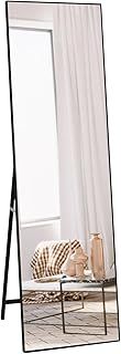 black Full Length Mirror 140x41cm Free Standing,for Living Room or Bedroom