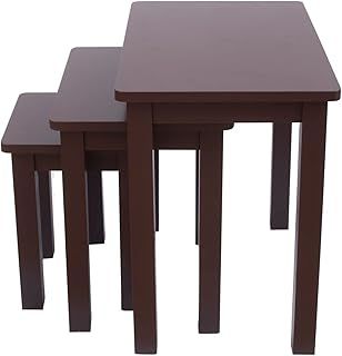 Aurotrice Nest of Table set of 3 Tables Side End Coffee Table for Home Office Living Room