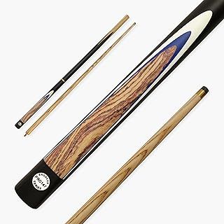 Kingwood 57 Inch 3 Piece Length Adjustable Snooker Pool Cue with Matching Ash Grain and 9.5mm Tip - Shorten from 57 Inch to 44 Inch