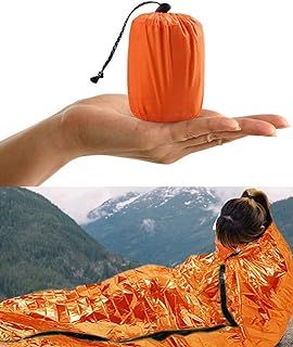 Survival Sleeping Bag, Emergency Bivvy Bag Emergency Rescue Blanket Reusable for Outdoor Camping, Hiking