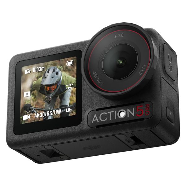 DJI Osmo Action 5 Pro Essential Combo, Action Camera With 1/1.3″ Sensor, 4K/120fps Waterproof Camera, Subject Tracking, Stabilization, Dual OLED Touchscreens, Ideal for Sports, Vlog