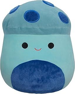 Squishmallows Original 16-Inch-Ankur The Teal Mushroom with Blue Fuzzy Spots and Belly