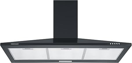 Energy A Rated 100cm Wall Mounted Extractor Fan | Black 100cm Chimney Cooker Hood
