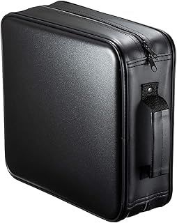 SANWA 320 Capacity CD Case, Portable DVD VCD Storage Box, Zippered EVA Protective Blu-ray Wallet with Handle, CD Sleeves Holder, Large Disc Organizer for Car, Home, Office, Games, Music, Movie, Black