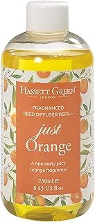 Hassett Green London - Just Orange - Fragrance Oil Reed Diffuser Refill - Larger Size 250ml Bottle
