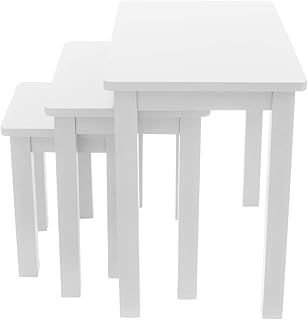 Aurotrice Nest of Table set of 3 Tables Side End Coffee Table for Home Office Living Room