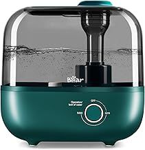 5L Humidifier for bedroom, 35 Hours Run Time, 28dB Ultra Quiet, with Aromatherapy Tray, 360° Expandable Steam Nozzle, Top Filling Humidifier for Plant, Home, Office, New Green