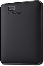 WD 4TB Elements portable external hard drive, USB 3.0 interface, portable external storage, Plug-and-Play, SuperSpeed USB 3.2 Gen 1, Formatted for PC and Mac, Black