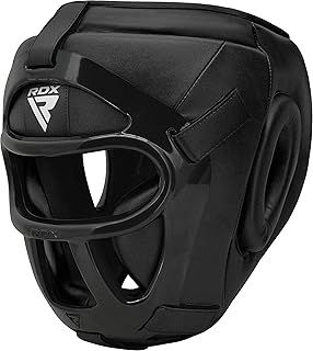 RDX Pro Head Guard Boxing MMA Muay Thai, Removable Face Grill, Headgear Sparring Grappling Martial Arts, Full Face Protection, Kickboxing Taekwondo Karate BJJ Training Helmet, Ear Nose Mouth Protector