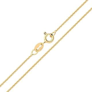 9ct Yellow Gold on Silver Belcher Chain Necklace 16" 18" 20" 22" 24"