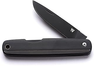 Whitby Pocket Knife, Stainless Steel Folding Knives Black Pakkawood Handle, Stylish High Performance, Non Locking EDC 2.25” Blade, Portable for Camping Hiking